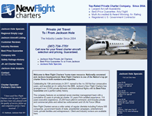 Tablet Screenshot of jacksonholejetcharter.com